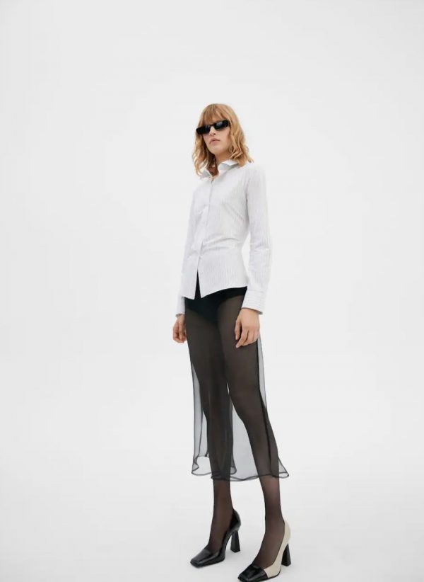Slim fit striped cotton shirt - Image 3