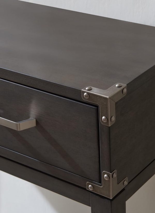 Leick Home Beckett Industrial Console Table, Gray - Image 3